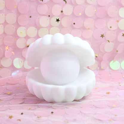 Pearl Night Light Bedside Night Lamp Bedroom Light Clam Mist Night Lights Streamer Mermaid Fairy Night Lamp for Christmas