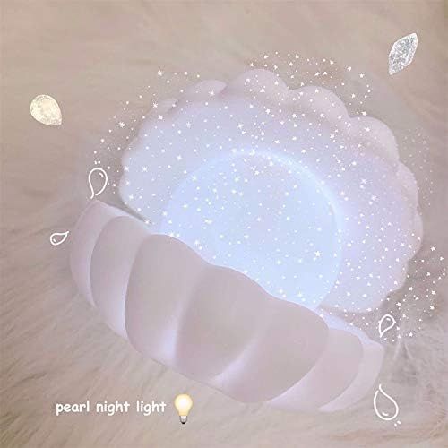 Pearl Night Light Bedside Night Lamp Bedroom Light Clam Mist Night Lights Streamer Mermaid Fairy Night Lamp for Christmas