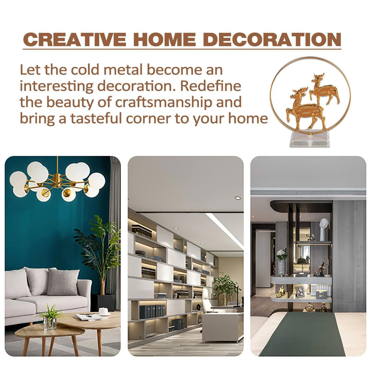 Tabletop Christmas Stand Decoration, Christmas Atmosphere Metal Decor, Home Decor Products for Dining Room, Entrance Hall