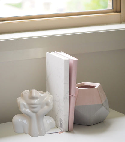 Female Form Ceramic Body Face Art Vase Ideal For Home Office Bookshelf Table Shelf Décor Modern Farmhouse