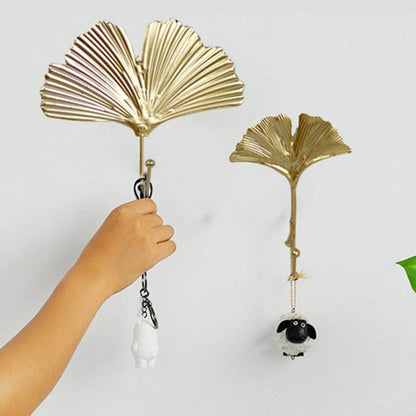 3 Pcs Wall Hanging Hook Wrought Iron Tropical Hawaii Leaf Shaped Hooks Hanger Punch Free Hat Towel Clothing Hook for Home