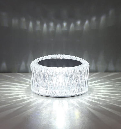 Portable Crystal LED Table Lamp, 3-Levels Brightness Desk Lamp, 3 Color Touch Control Rechargeable Lamp, Night Light, Bedside Lamp