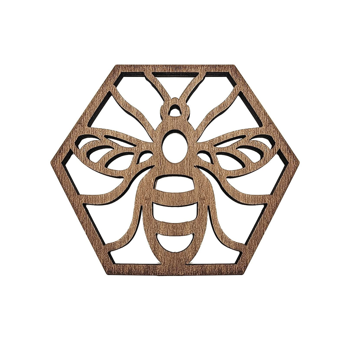 5Pcs Drink Coasters, Decor Bar Wooden Coaster, Honeycomb Design Furniture Coasters, Cup Pad Wall Art Decoratiob, Table Coasters