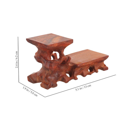 Chinese Style Display Stand Figurine Display Shelf Wooden Display Stand Antique Vase Oriental Furniture Stands Stone Base