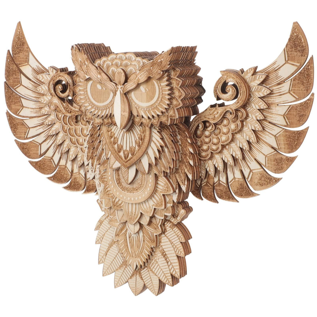 Wood Owl Wall Decor Hand Carved Wood Owl Decor Rustic Owl Statue Wall Plaque Hanging Home Decor Accent Art Unique Sculpture Decoration