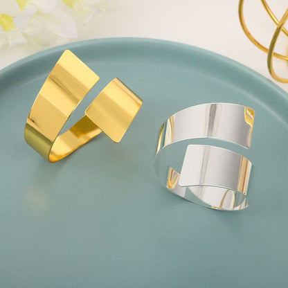 Napkin Rings, 3pcs Metal Napkin Rings of Gold Rose Gold for Table Decorations Wedding Christmas Family Party Dinner Setting