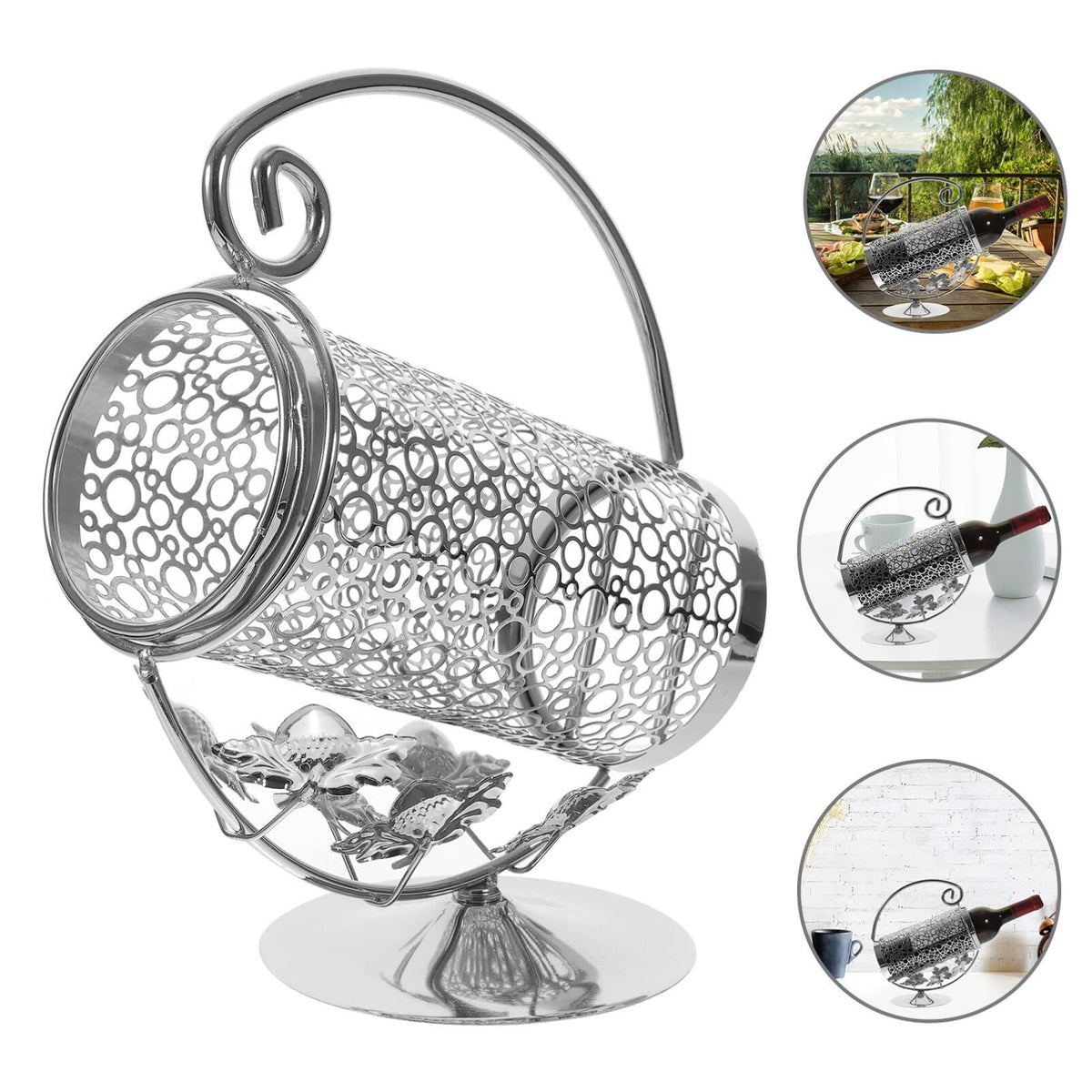 Decorative Wine Rack Metal Trim Iron Wine Rack Individual Wine Bottle Wine Cabinet Wine Bottle Display Holder Wine