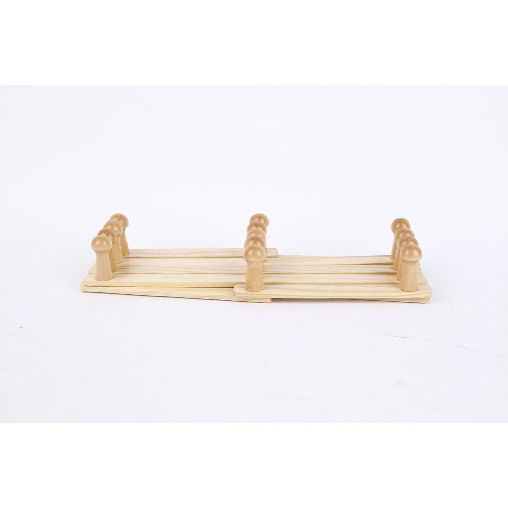 Expandable Coat Rack Wall Mounted, Accordion Wall Hanger, Real Wooden Plank Wall Hat Rack, 13 Peg, Natural