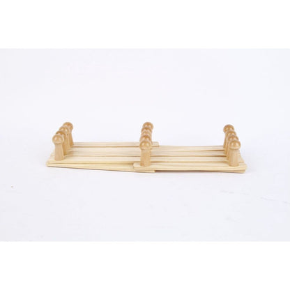 Expandable Coat Rack Wall Mounted, Accordion Wall Hanger, Real Wooden Plank Wall Hat Rack, 13 Peg, Natural
