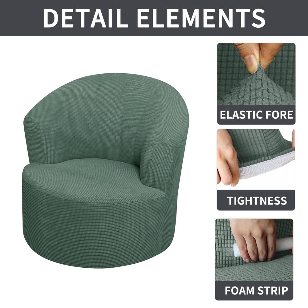 1 Sofa Cover Stretch Armchair Slipcovers Round Club Chair Couch Cover Armchair Cover for Recliner Sofa Modern Swivel Chair Slipcover Barrel Armchairs Cover