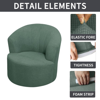 1 Sofa Cover Stretch Armchair Slipcovers Round Club Chair Couch Cover Armchair Cover for Recliner Sofa Modern Swivel Chair Slipcover Barrel Armchairs Cover