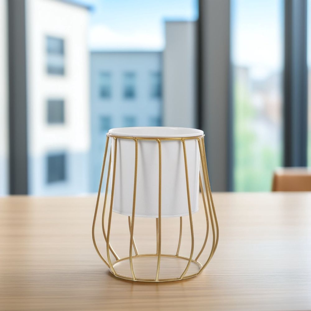 Nordic Flower Pot White Iron Stainless Steel Creative Home Decor
