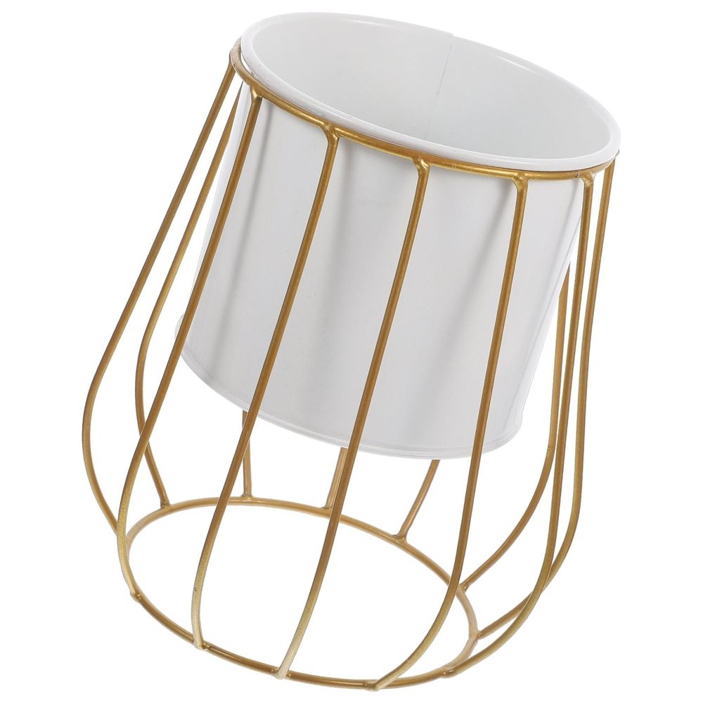 Nordic Flower Pot White Iron Stainless Steel Creative Home Decor
