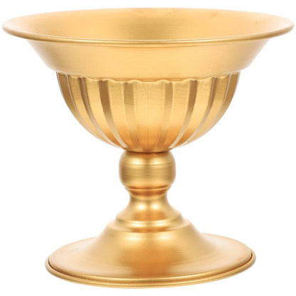 Golden Iron Flower Vase Wedding Table Centerpiece Decorative Floral Arrangement Pot