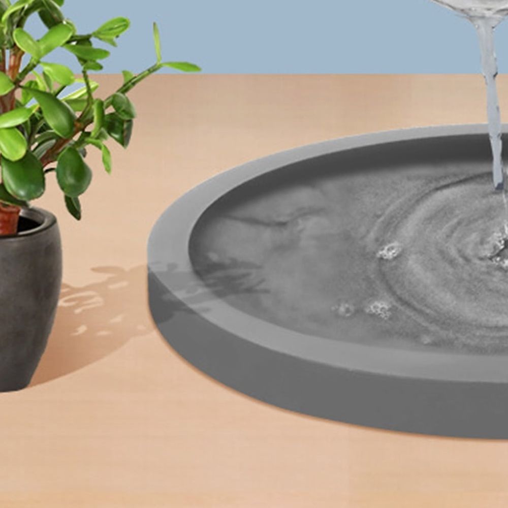 Wear Resistant Grey Plant Saucer Tray for Indoor Plant Storage