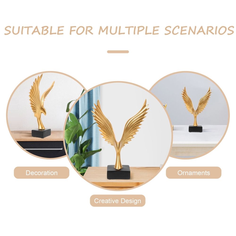 Golden Dapeng Statue Artistic Gift for Friends and Family Home Decoration
