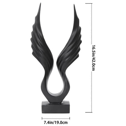 1Pc Angel Wing Ornament Black Synthetic Resin for Living Room Table Decor
