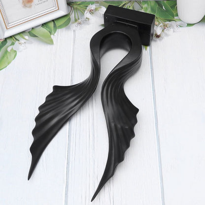 1Pc Angel Wing Ornament Black Synthetic Resin for Living Room Table Decor
