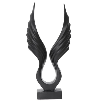 1Pc Angel Wing Ornament Black Synthetic Resin for Living Room Table Decor