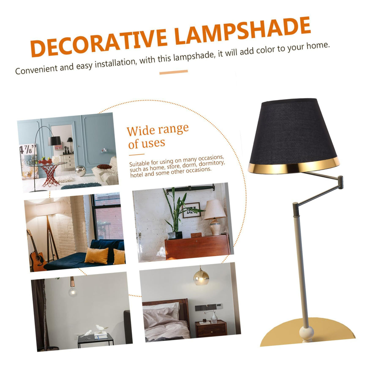Fabric Lampshade Removable Lampshade Cloth Lamp Shade Linen Lampshade for Floor Lamp Floor Lamp Lampshade Lamp