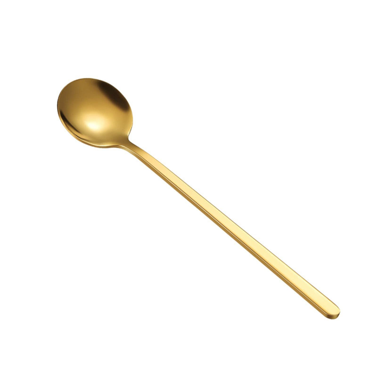 2 Pcs Gold 304 Stainless Steel Coffee Spoons, Stirring Spoons, Tea Spoons Long Handle, Gold Teaspoons, Ice Tea Spoons, Long Spoons