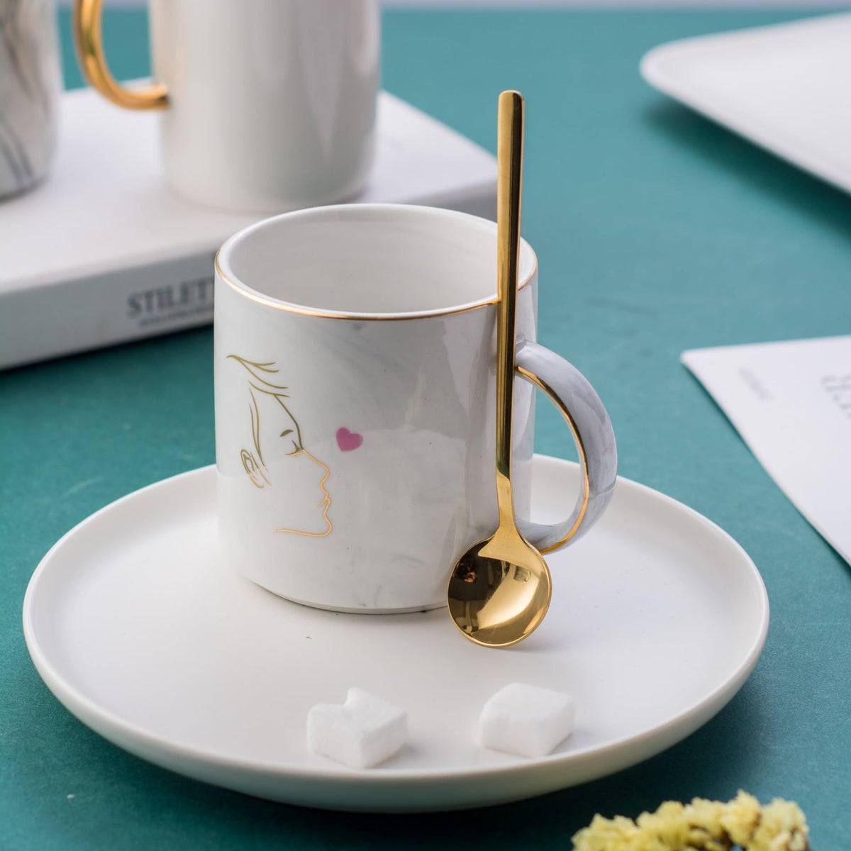 2 Pcs Gold 304 Stainless Steel Coffee Spoons, Stirring Spoons, Tea Spoons Long Handle, Gold Teaspoons, Ice Tea Spoons, Long Spoons