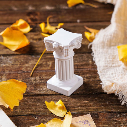 White Roman Pillars Greek Columns Mini Resin Decorations for Home Decor Statue Indoor Outdoor Modern Style Wedding Table
