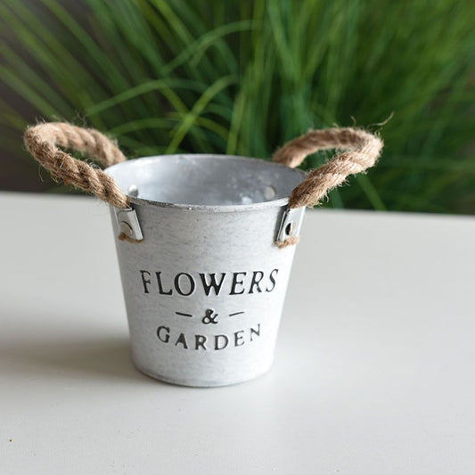 Iron Flower Pot Flower Planter Succulent Planter Creative Planter Flowerpot Bucket Iron Flowerpot Flower Vase Iron Planter