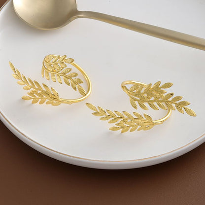 12pcs Gold Napkin Rings Round Napkin Holders Buckles for Wedding, Birthday Dinner Party, Family Gatherings, Table Decorations