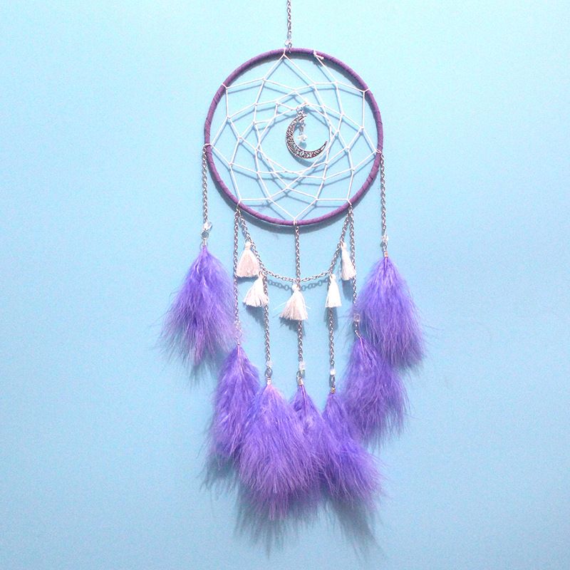 Nice Dream Grey Dream Catchers, Room Nursery Decor for Girls Boys, Handmade Feather Wall Decor Home Ornaments Craft （4pcs）