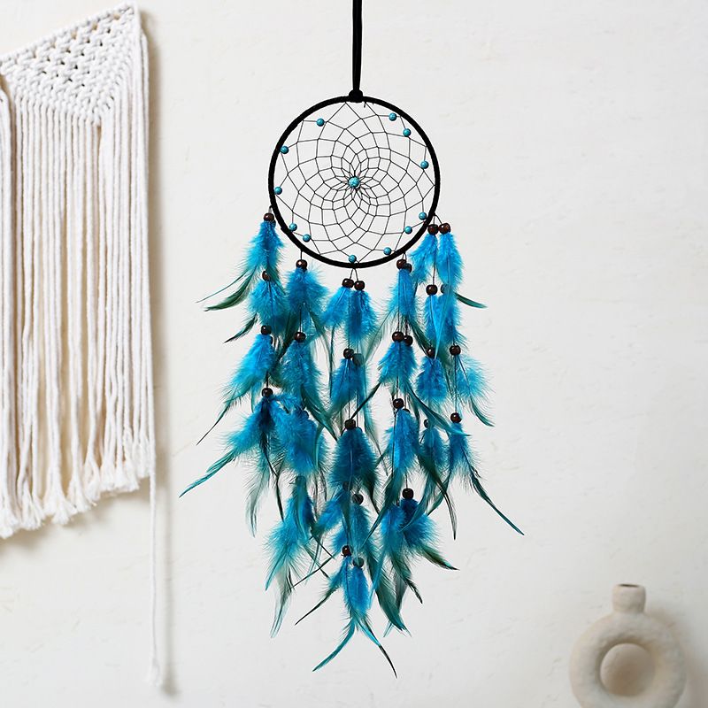 LED Lights Handmade Feather Dreamcatcher Wall Hanging Ornament Home Decor for Kids Children Girls Adults Bedroom Birthday Gift