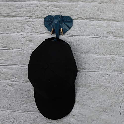 Elephant Head Modern Wall Decoration Resin Animal Creative Hook Home Cloakroom Bedroom Jewelry Display Key Scarf Bag Coat （4pcs）