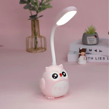Desk Lamp for Kids,Mini Cute Owl Lamp Night Light,Foldable USB Rechargeable Reading Light Bedroom Children's Bedside (2 PCS)