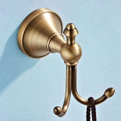 2X Double Coat Hooks, Antique Brass Towel Hook, Wall Mount Wall Hooks for Hanging, Towel Hooks for Coat