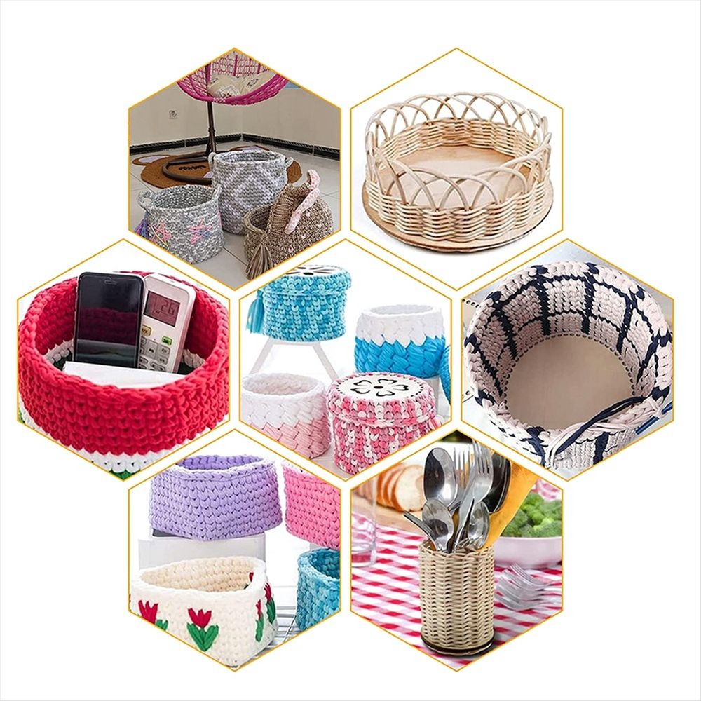 5 Size Wooden Basket Bottom, Round Circle Blank Crochet Basket Wood Base for DIY Basket , (3.9/5.9/7.9/9.9/11.9Inch)