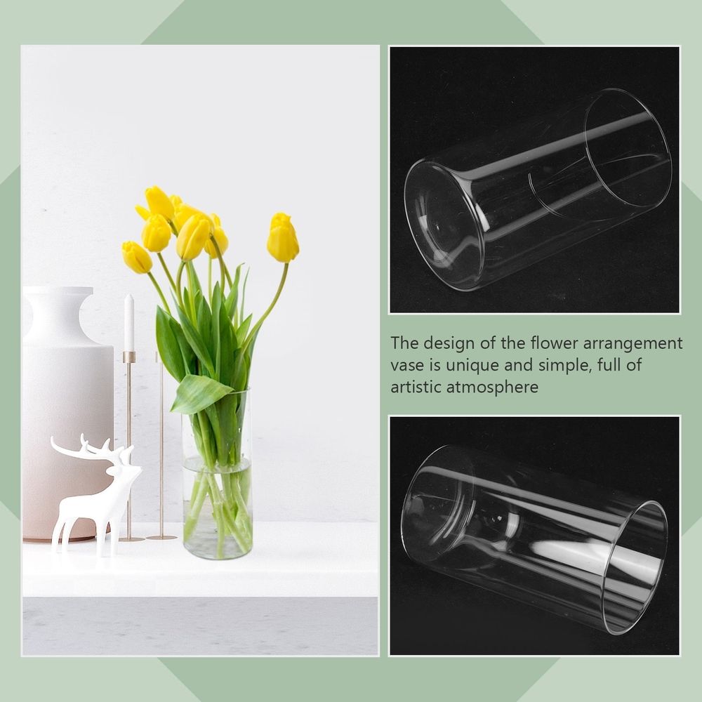 Clear Glass Vase for Home Decor, Creative Minimalist Flower Container, Elegant Centerpiece for Living Room or Office