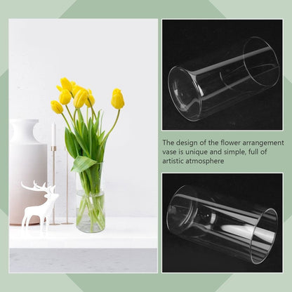 Clear Glass Vase for Home Decor, Creative Minimalist Flower Container, Elegant Centerpiece for Living Room or Office