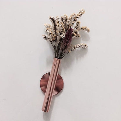 Self-Adhesive Iron Wall Vase in , 1 Piece, Perfect for Mounting Dried Flowers and Home Decor