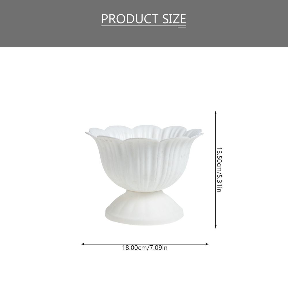 1Pack Outdoor Flower Pot Planter White PP for Home Use