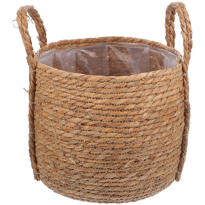 Large Wicker Plant Basket for Indoor Flowers - Decorative Storage Basket for Home, Living Room, and Convenient Organization