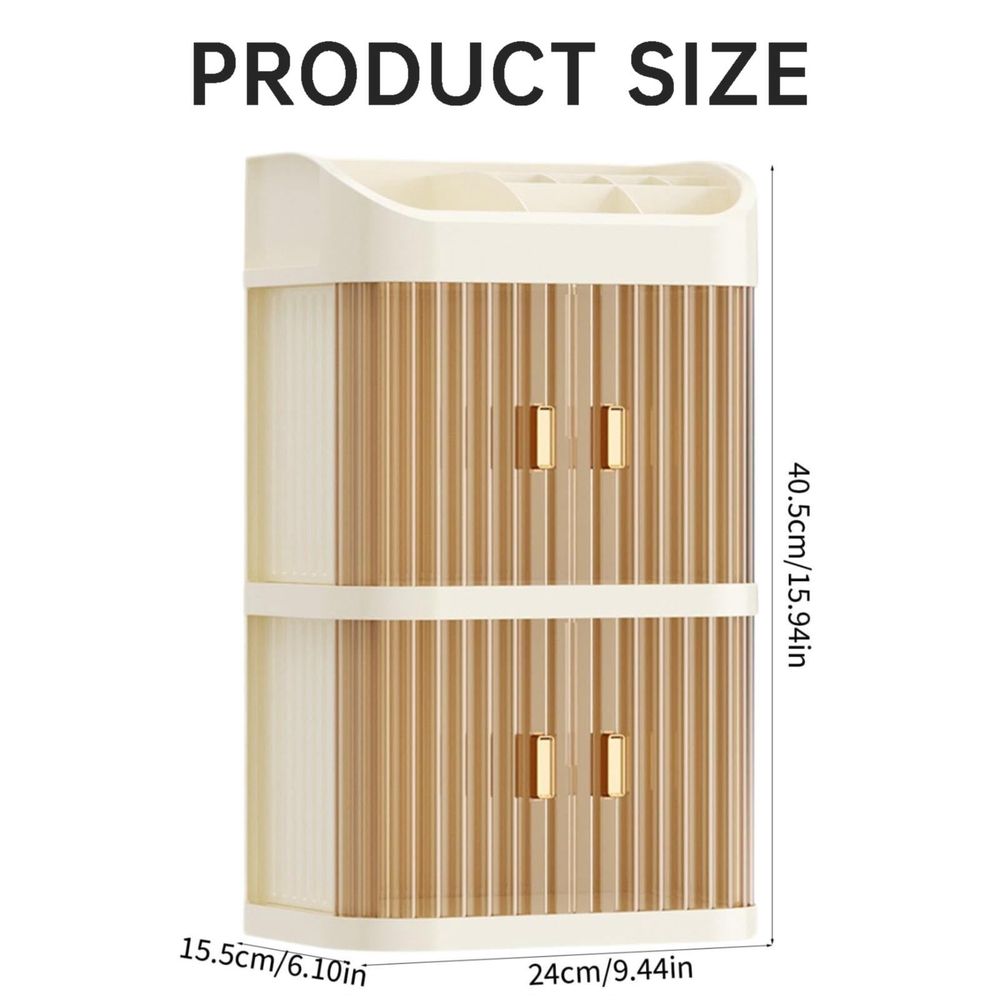 Cosmetic Storage Organizer Transparent Acrylic Cosmetic Storage Organizer Box 2 Layer Storage Box And Transparent Cover Cosmetic Display Box Bedroom Dressing Table