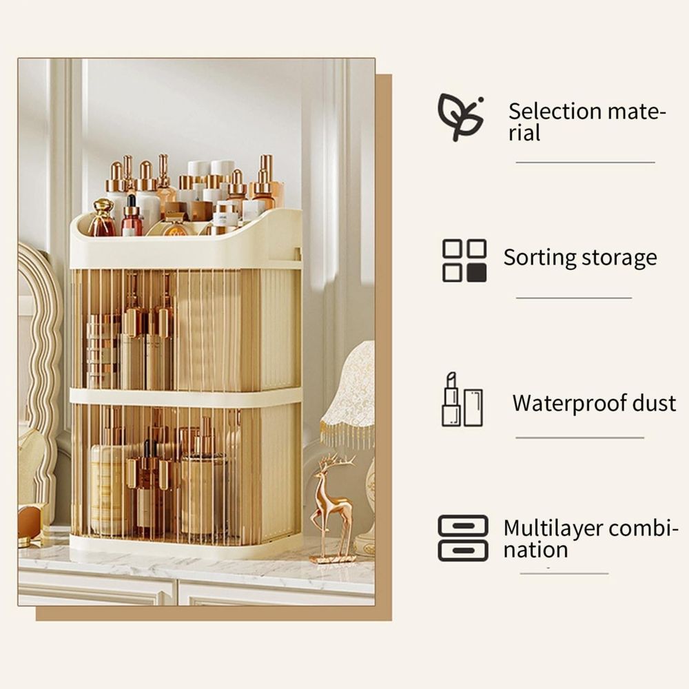 Cosmetic Storage Organizer Transparent Acrylic Cosmetic Storage Organizer Box 2 Layer Storage Box And Transparent Cover Cosmetic Display Box Bedroom Dressing Table
