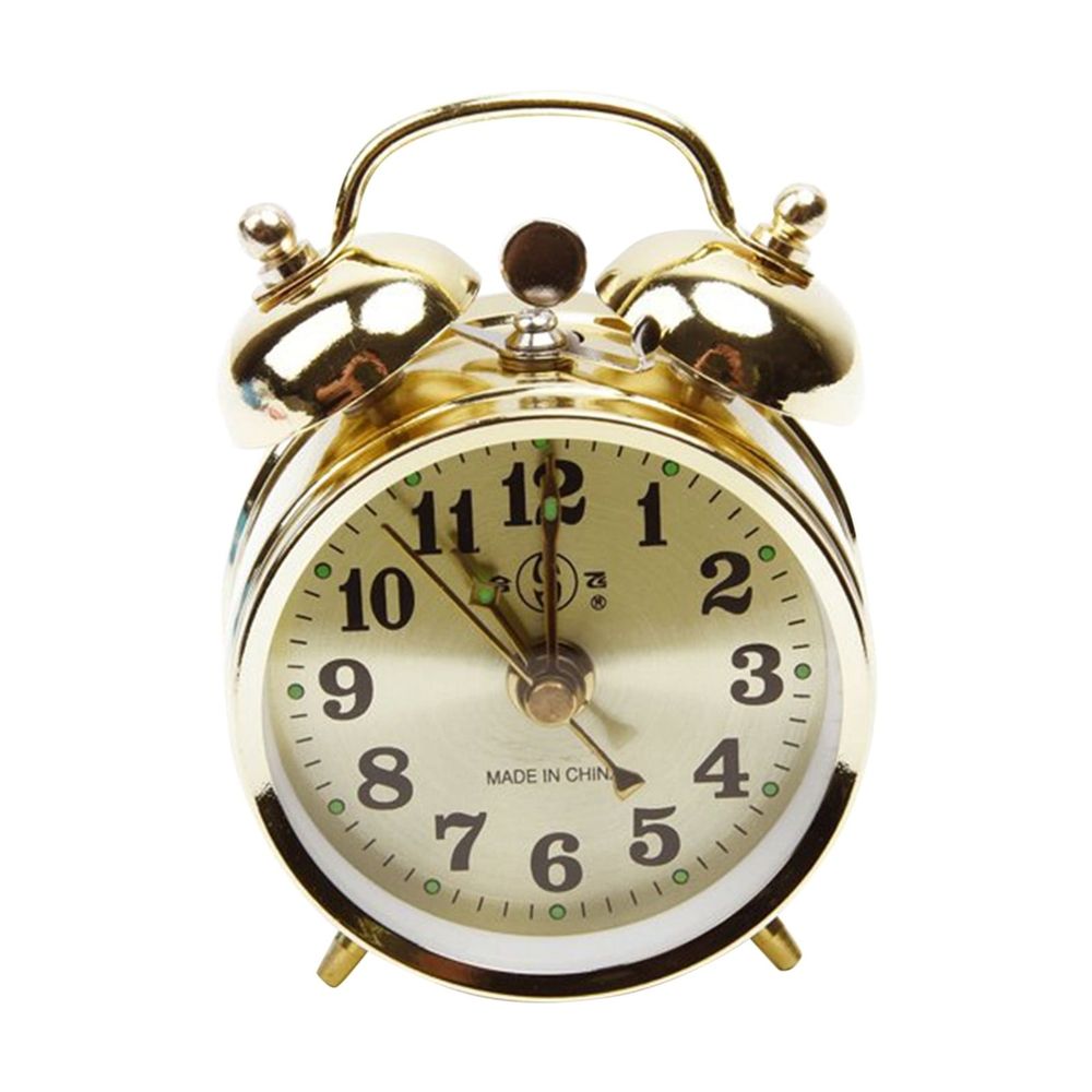 Alarm Clock Metal Vintage Alarm Clock Extra Loud Manual Wind Up Analog Retro Backlight
