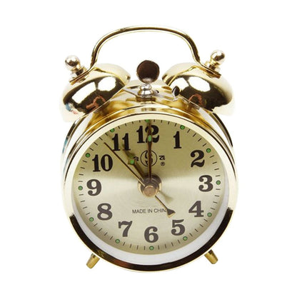 Alarm Clock Metal Vintage Alarm Clock Extra Loud Manual Wind Up Analog Retro Backlight