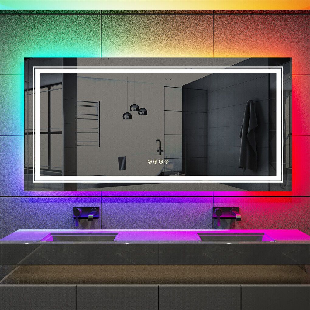1200x800mm LED Bathroom Mirror Anti-fog Illuminated