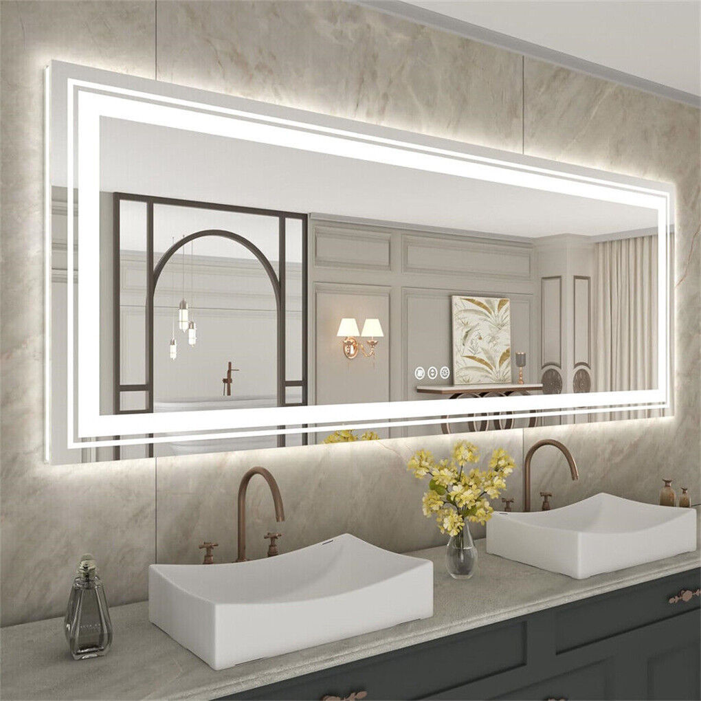 1200x800mm LED Bathroom Mirror Anti-fog Illuminated