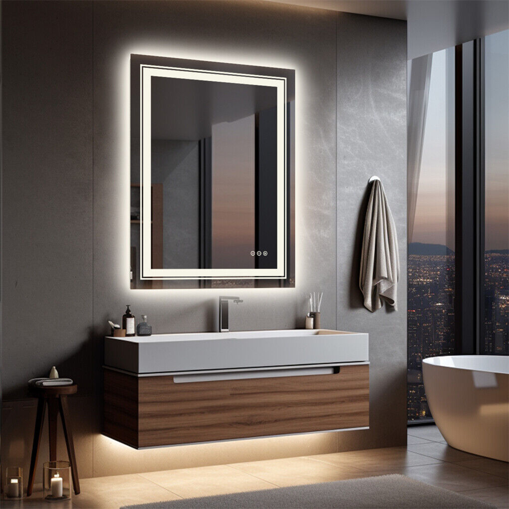 1200x800mm LED Bathroom Mirror Anti-fog Illuminated
