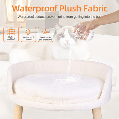 Luxury Round Pet Sofa Bed 60cm Soft Cushion Anti-skid