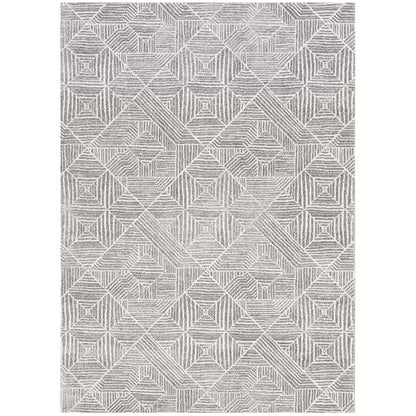 Oasis 457 Silver Rug 290x200cm - Bohemian Tribal Style, Easy to Clean Polypropylene