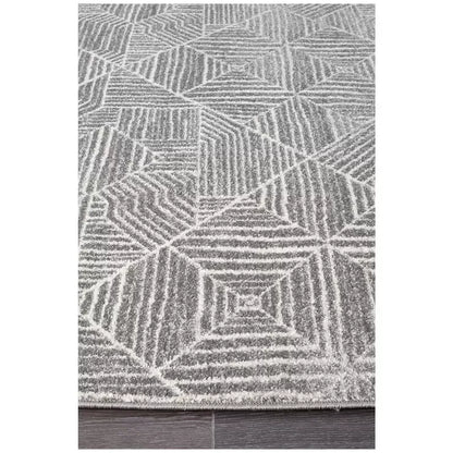 Oasis 457 Silver Rug 290x200cm - Bohemian Tribal Style, Easy to Clean Polypropylene